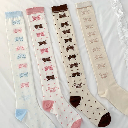 Roji Roji - Winter Lolita Thigh High Socks Slim Leg Socks