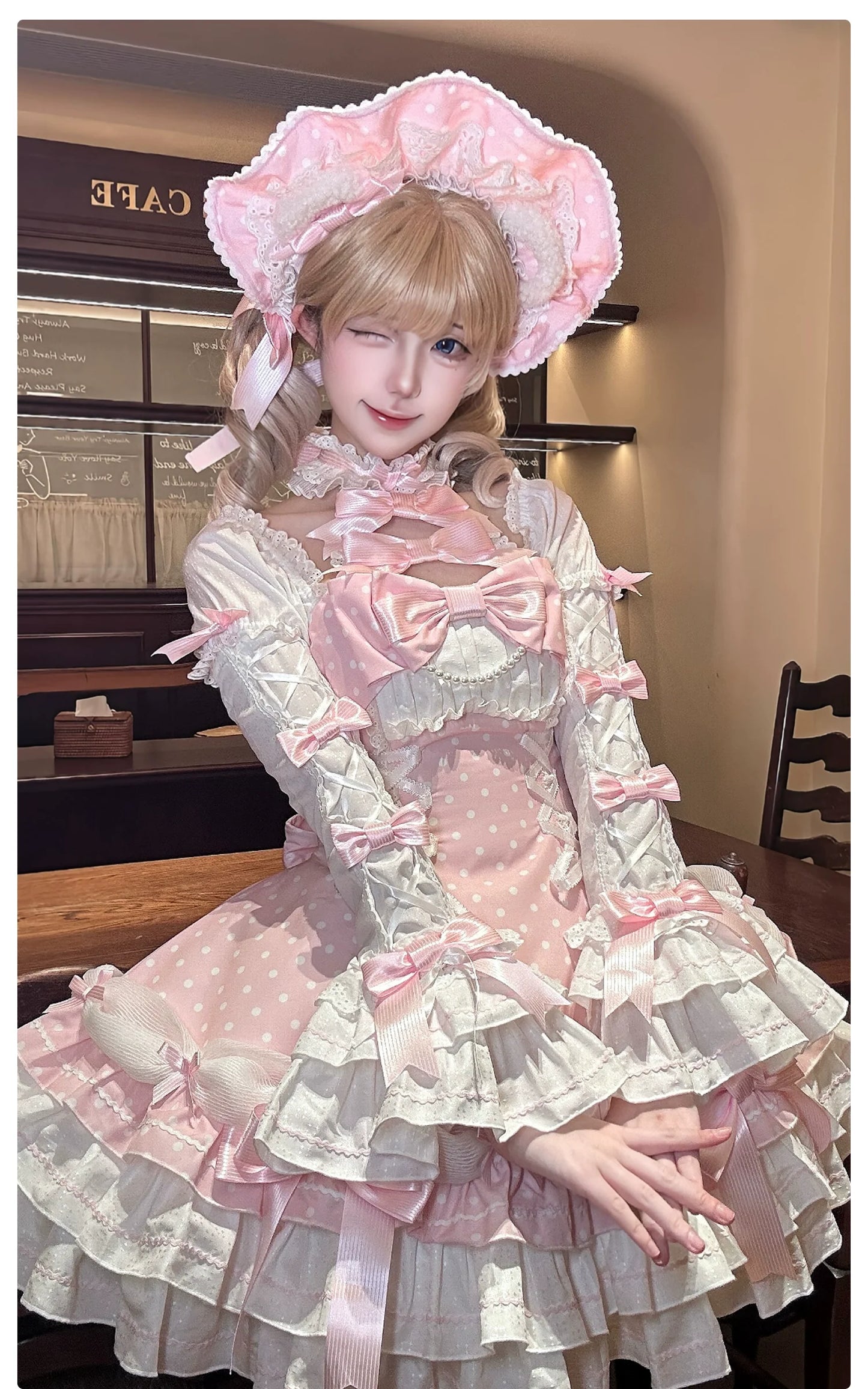 Alice Girl - Old School Polka Dots - Halter Neck Sweet Lolita OP Dress