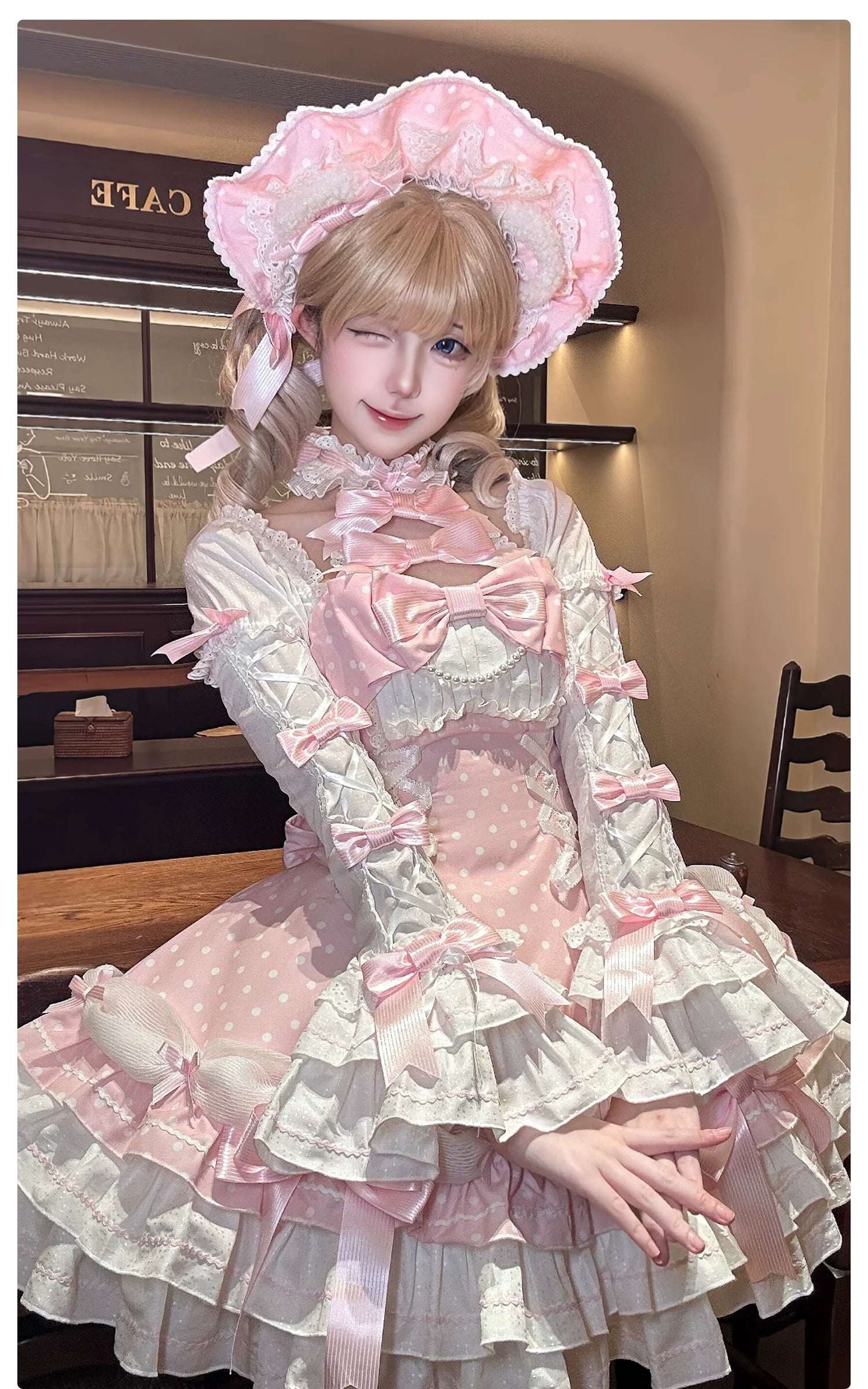 Alice Girl - Old School Polka Dots - Halter Neck Sweet Lolita OP Dress