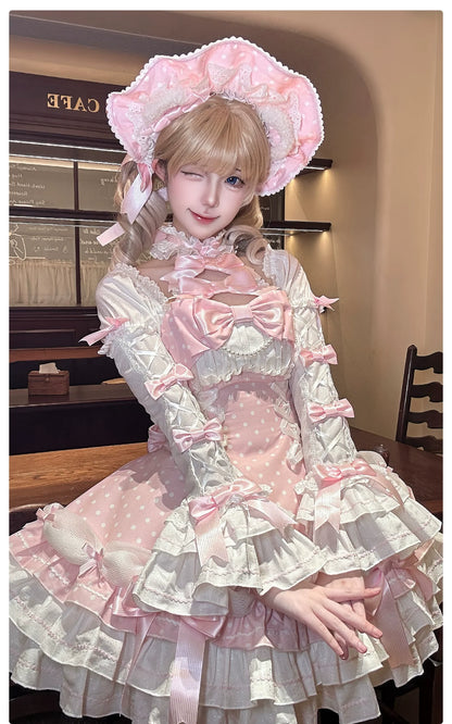 Alice Girl - Old School Polka Dots - Halter Neck Sweet Lolita OP Dress