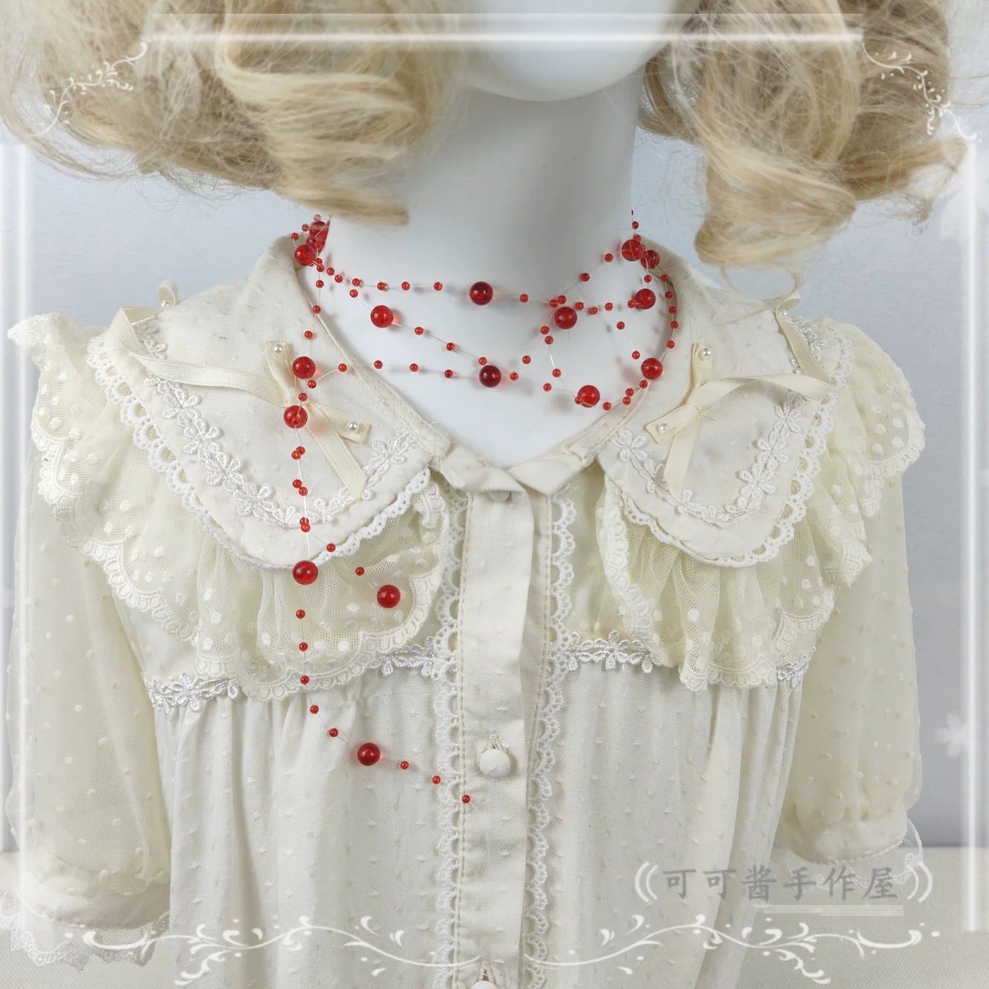 Cocoa Jam - Halloween Gothic Lolita Accessories, White Bride Style
