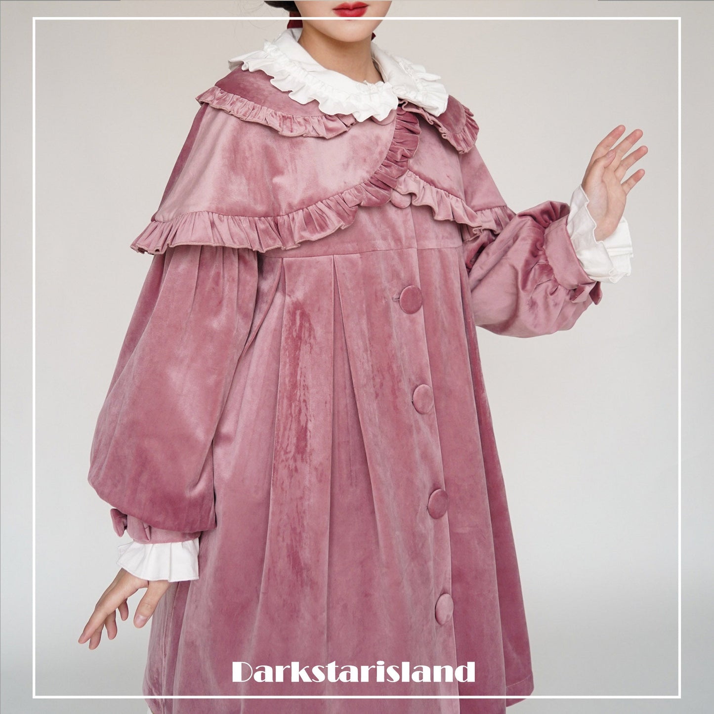 Dark Star Island - Winter Lolita Cape Velvet Antique Lolita Coat