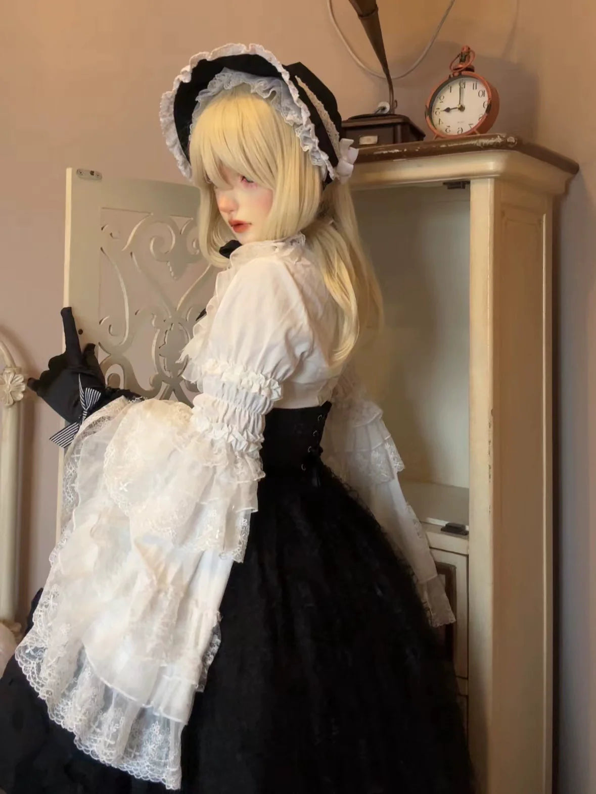 Nightingale Girl - Eternal Taboo - Gothic Lolita Dress with Princess Sleeve Shirt