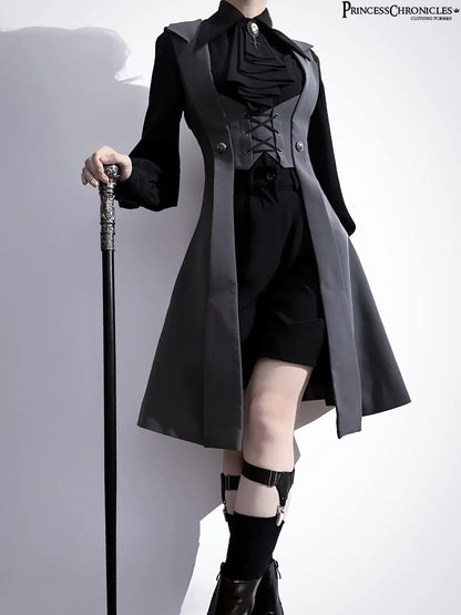Princess Chronicles - The Night Prelude - Retro Lolita Vest Gothic Lolita Black Waistcoat