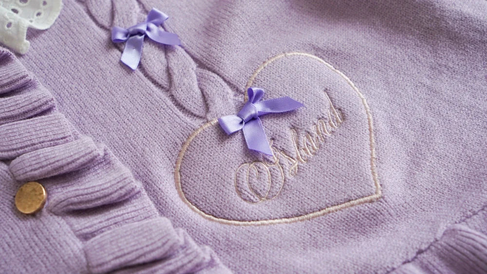 Dark Star Island - Sugar Frost - Sweet Lolita Cardigan Knit Embroidered Sweater
