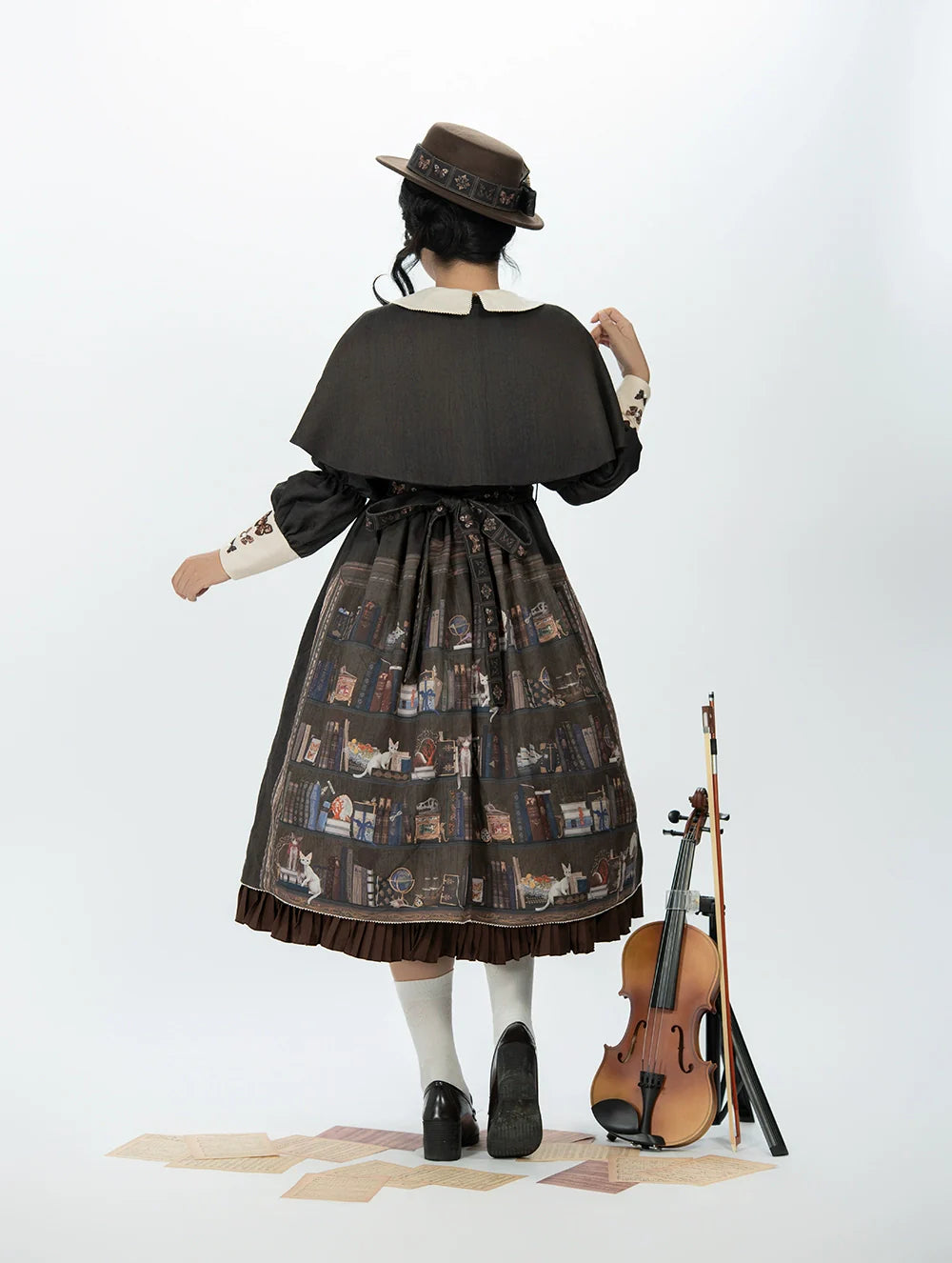 Miss Point - German Bookshelf - Classic Lolita OP Dress & Detachble Cape
