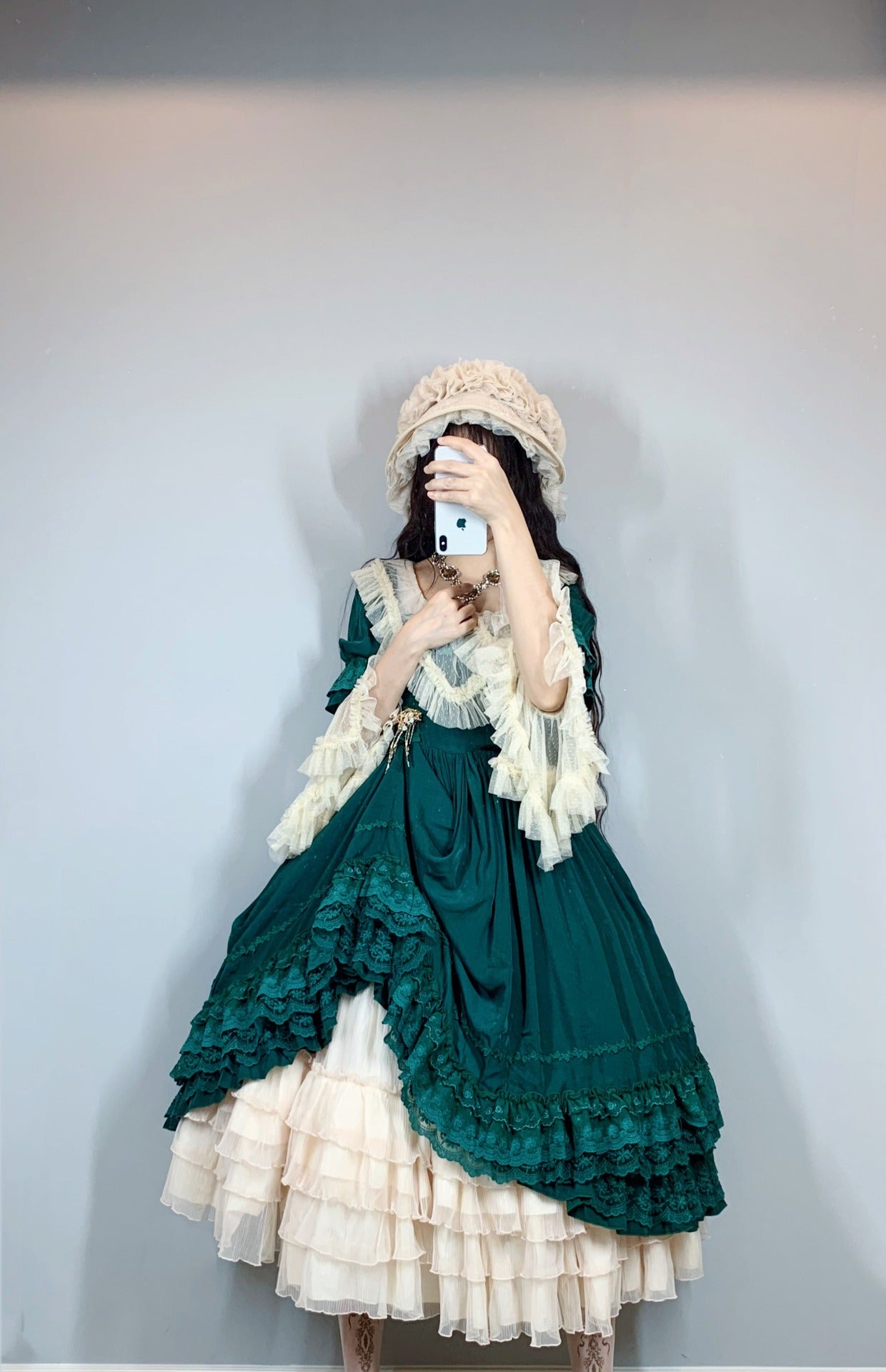 Sweet Wood - Nyx's Kiss - Plus Size Classic Lolita Short-sleeved OP Dress