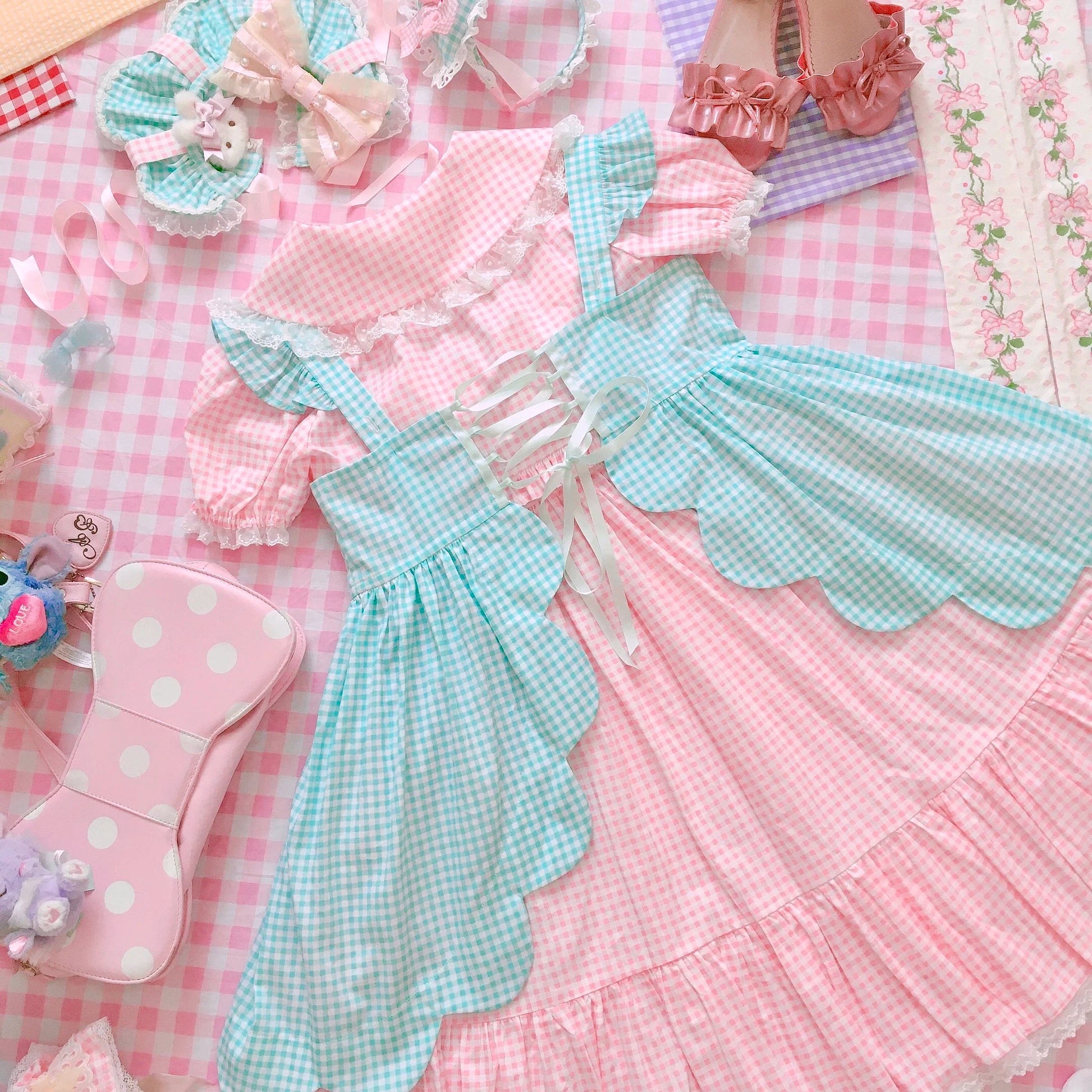 Fluff Mollie - Bean Breakfast - Sweet Lolita Overskirt Daily Daily Petaled Skirt