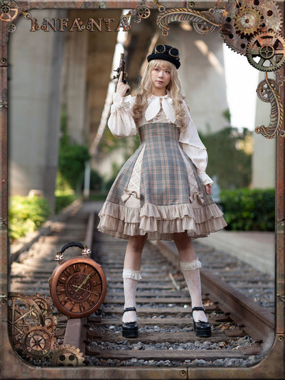 Infanta - Memoirs of Backlight - Elegant Plaid Lolita JSK Dress