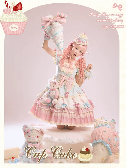 Mademoiselle Pearl - Cup Cake - Sweet Lolita OP Dress Kawaii Lolita JSK SK