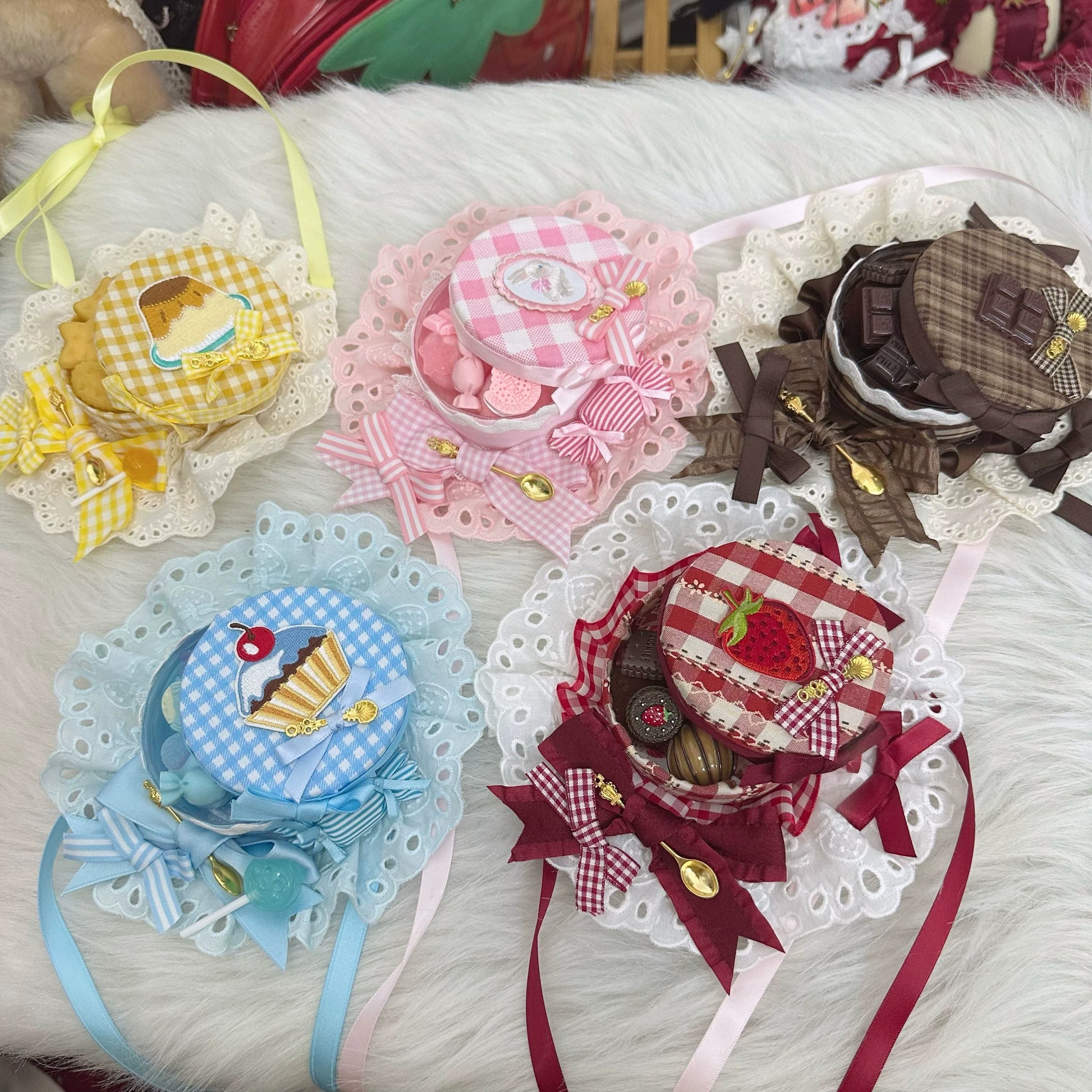 Chestnut Lolita - Sweet Lolita Candy Box Hat Handmade Lolita Top Hat