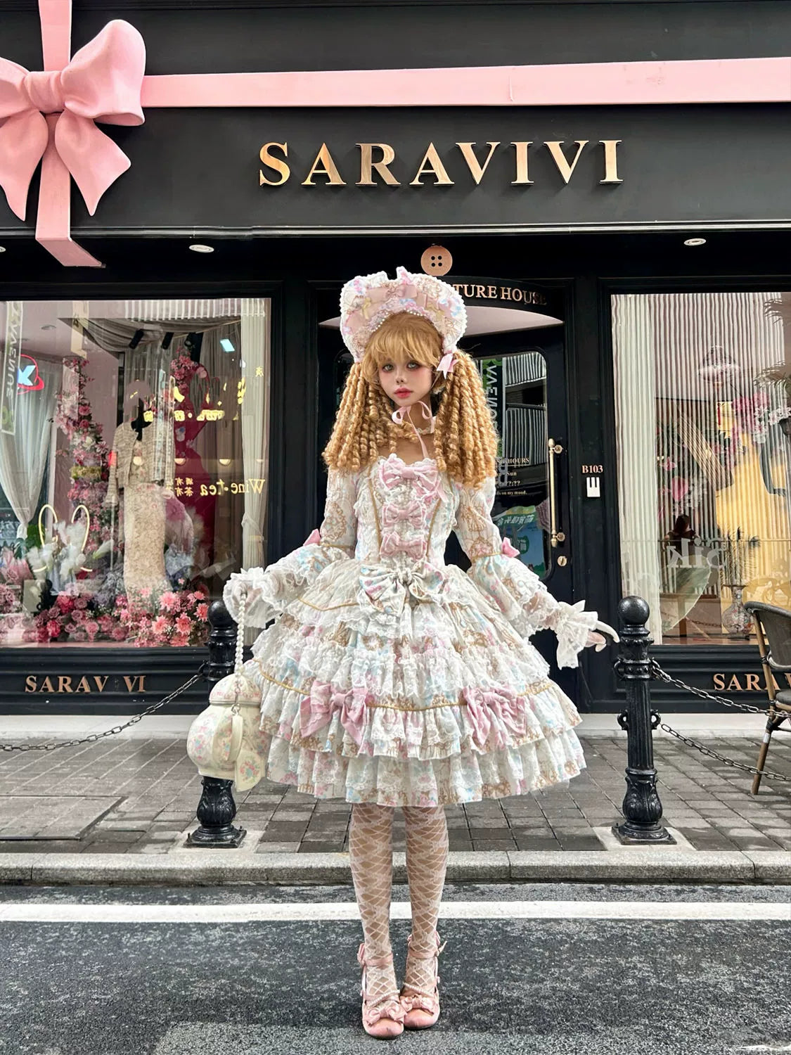 Hanguliang - Candlelight Sonata - Sweet Lolita Long Sleeve OP, Tiered Ruffles