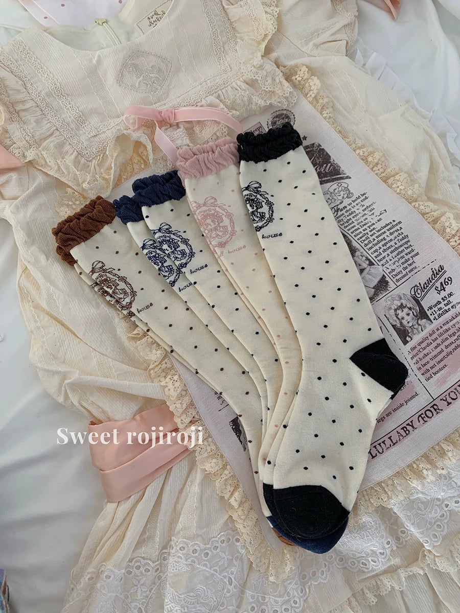 Roji Roji - Kawaii Cotton Lolita Socks Mid-calf Socks