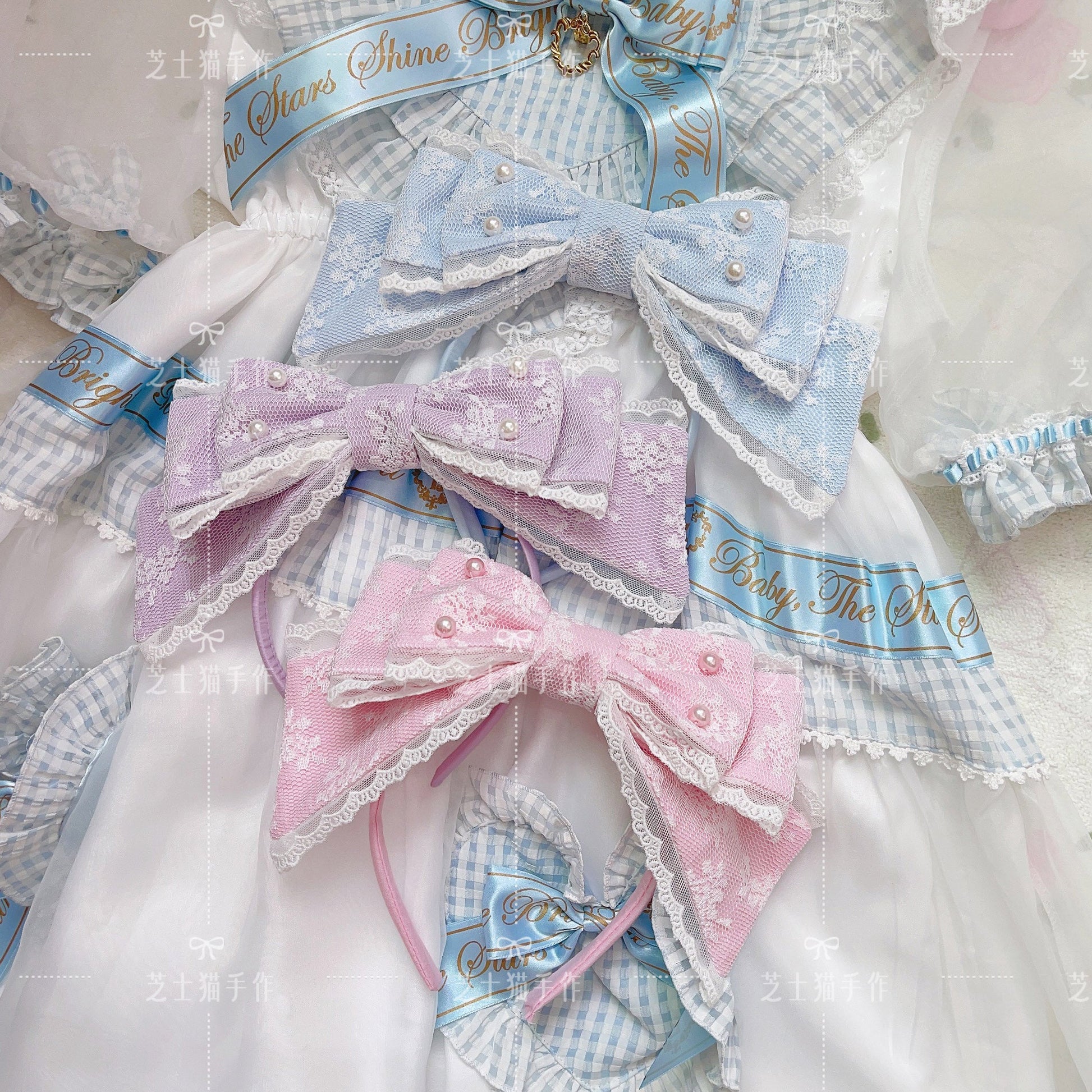 Cheese Cat - Sweet Lolita KC Lace Butterfly Lolita KC with Pearl