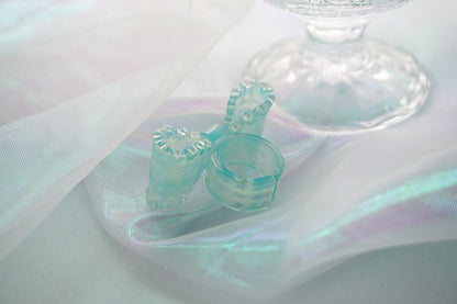 Cat Tea Party - Sweet Lolita Bow Ring and Necklace