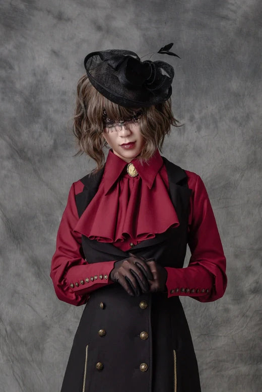 Vancy - Drunken Dreams - Vintage Lolita Dress Mutton Sleeve Shirt