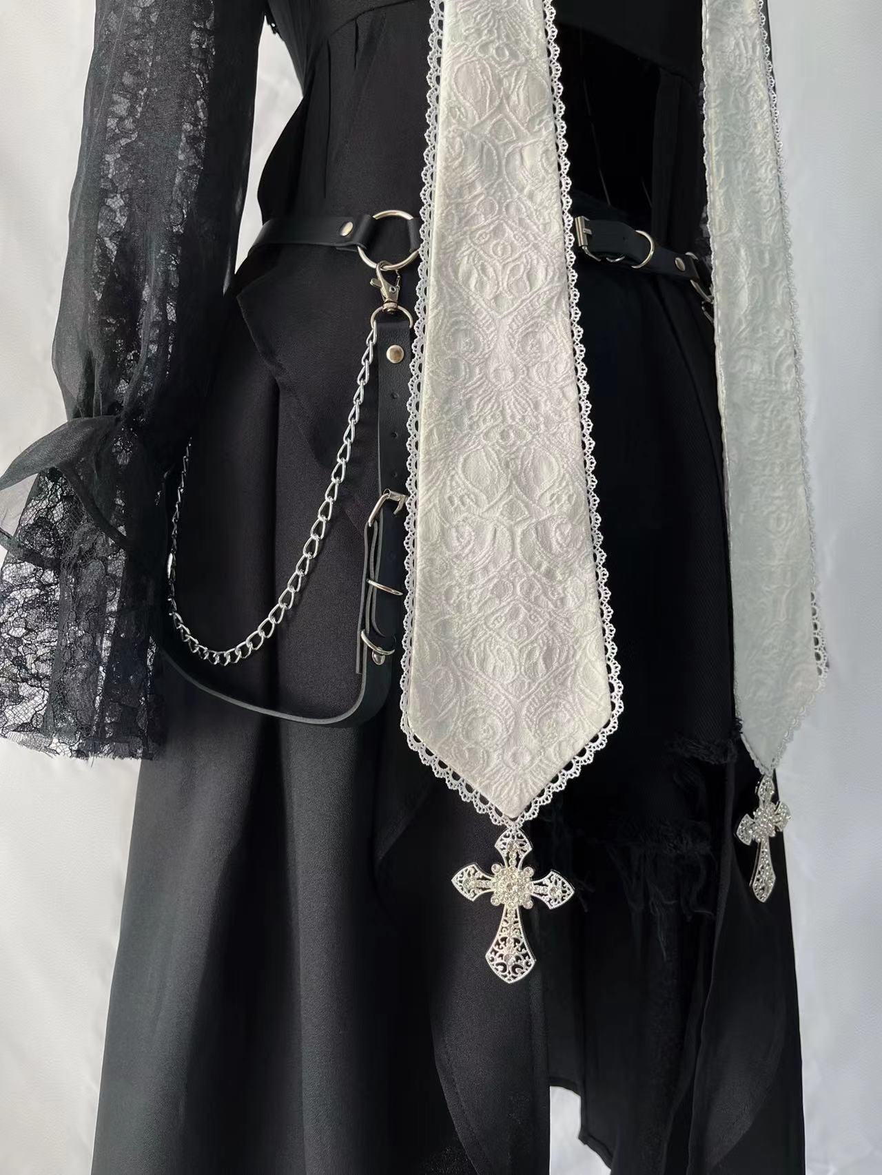 Your Highness - Nun Lolita Gothic OP Dress Full Set