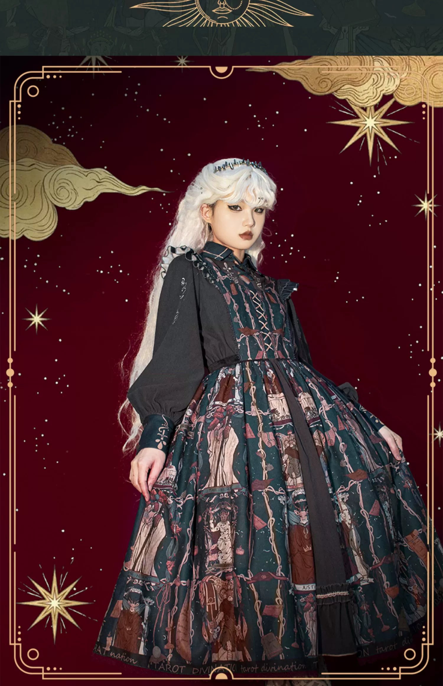 YingLuoFu - Tarot - Elegant Lolita Dress Classicl Court Style Lolita OP Salopette