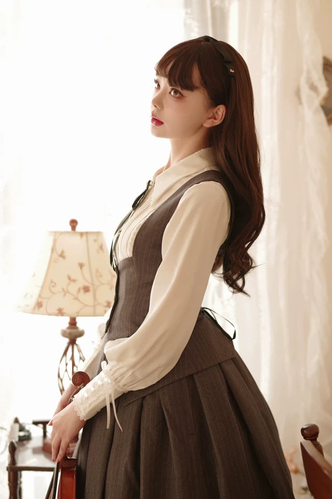 Forest Song - Griffin's Appointment - Vintage Lolita Shirt Pointed Collar