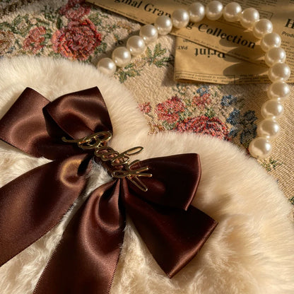 MAID - Kawaii Lolita Heart Bag Plush Pearl Chain Handbag