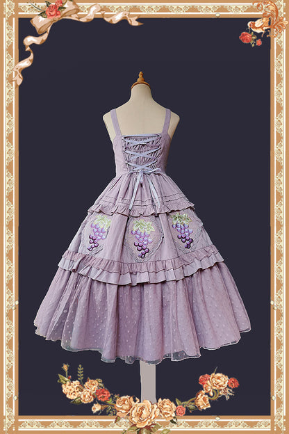 Infanta - Grape Manor - Country Lolita JSK Suit with Grape Embroidery