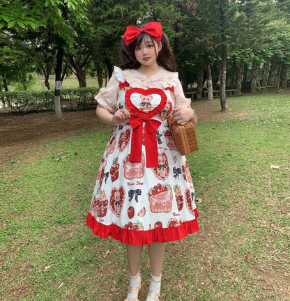 Niu Niu - Rainbow Cake - Plus Size Lolita Blouse Doll Collar Summer Shirt