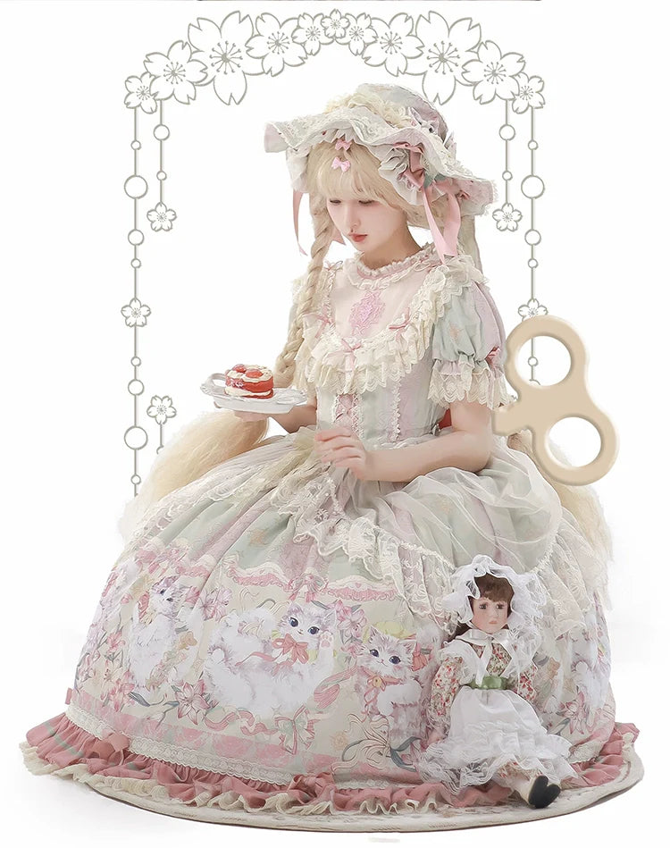 Bolero - Liliana Cat - Sweet Lolita Gorgeous OP Dress with Soft Lace & Organza