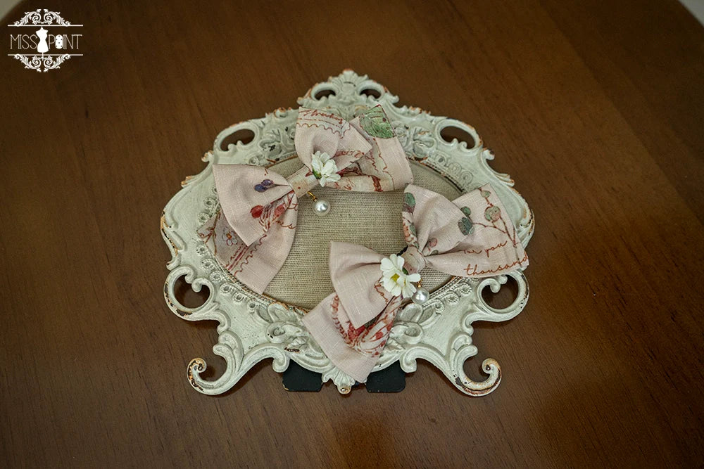 Miss Point - Forest Lolita Small Straw Hat Clip KC Accessory