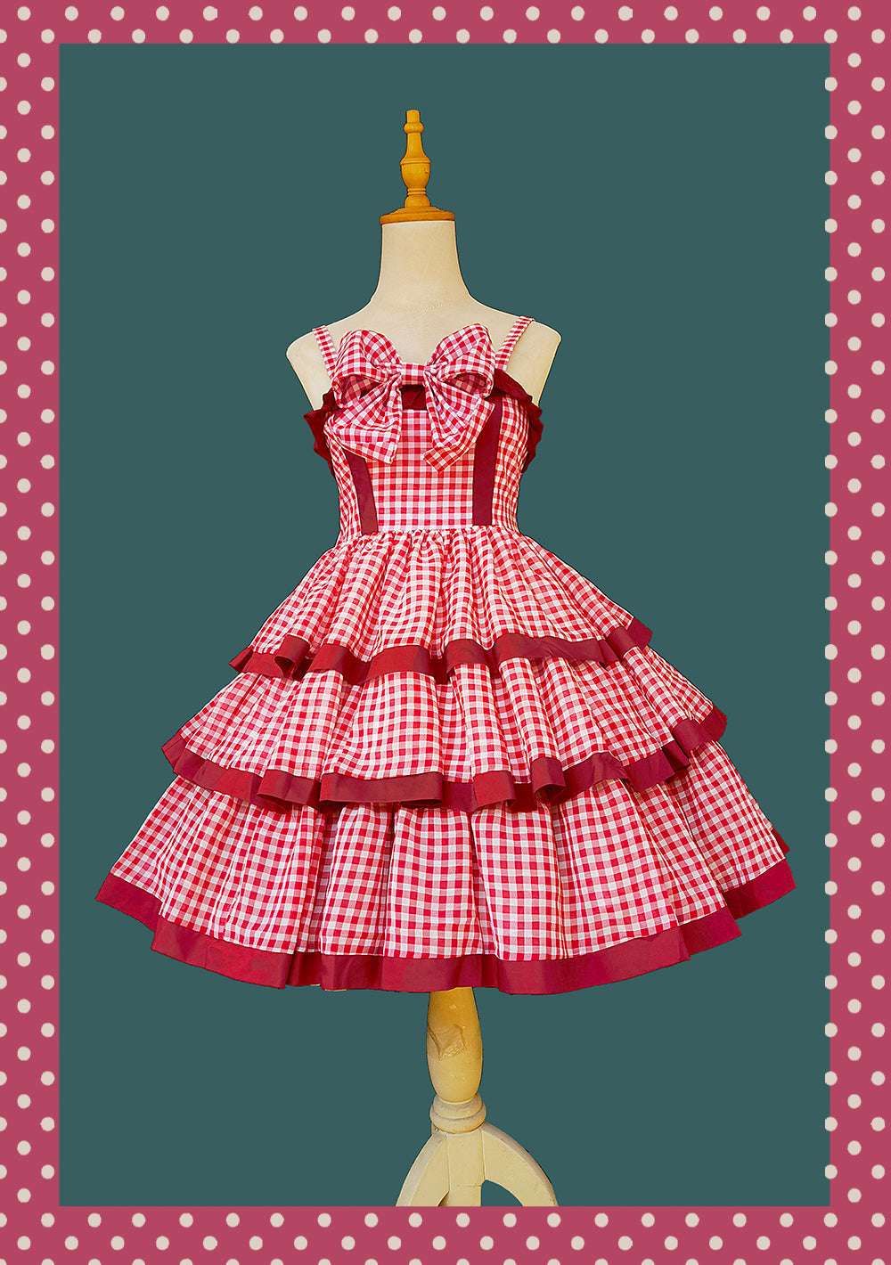 Infanta - Cloth Cat - Kawaii Lolita JSK Multi-Color Tiered Ruffles Dress