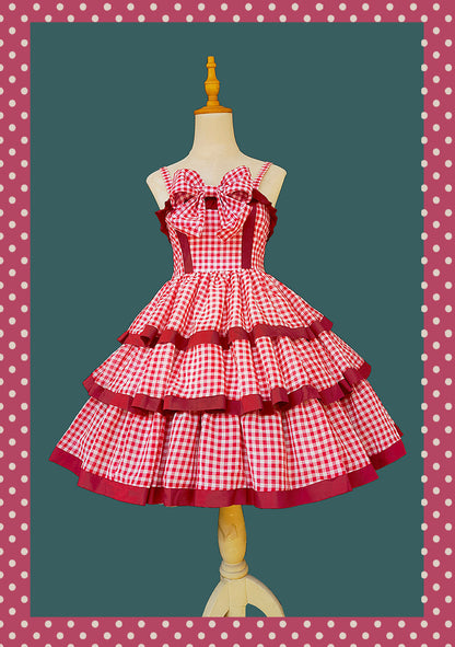 Infanta - Cloth Cat - Kawaii Lolita JSK Multi-Color Tiered Ruffles Dress