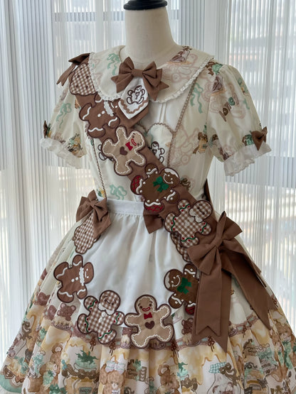 Babyblue - Bear Honey - Sweet Lolita Accessory Gingerbread Man Design