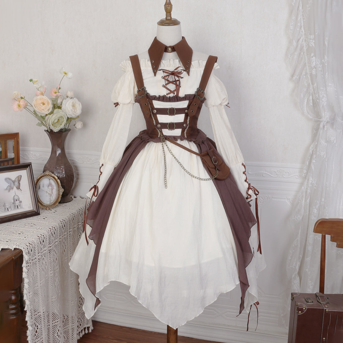 Letters from Unknown Star - Pirate Guide - Vintage Lolita Suit Vest JSK Dress