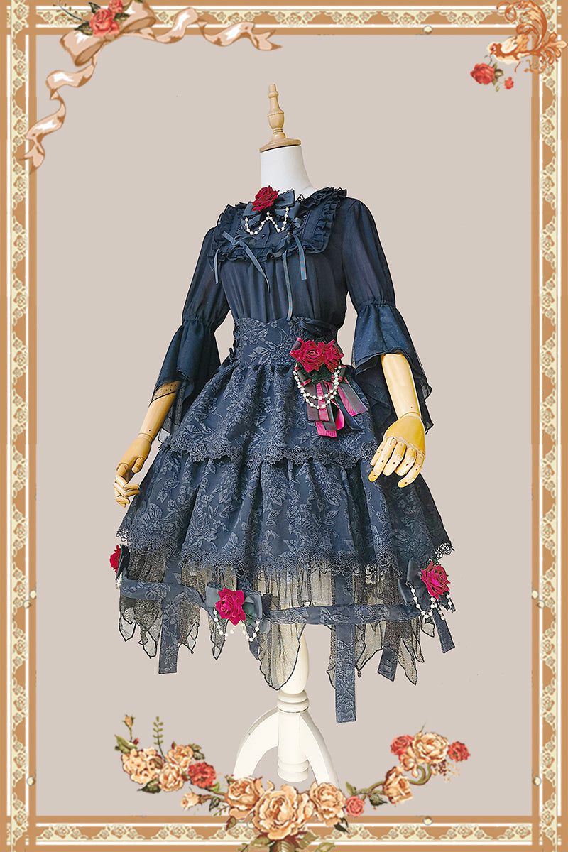 Infanta - Witch's Apprentice - Gothic Lolita Split Type Black Suit