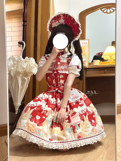 Dark Star Island - Honey Bunny Cake - Sweet Lolita JSK/OP/Strap SK/Shirt