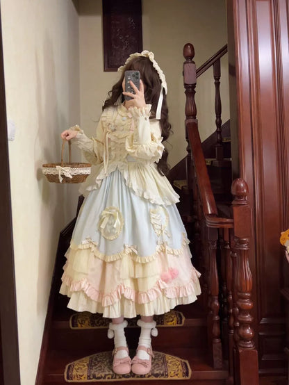 Uncle's Workshop - Sleep Macaron - Sweet Lolita OP Dress Solid Color Dress