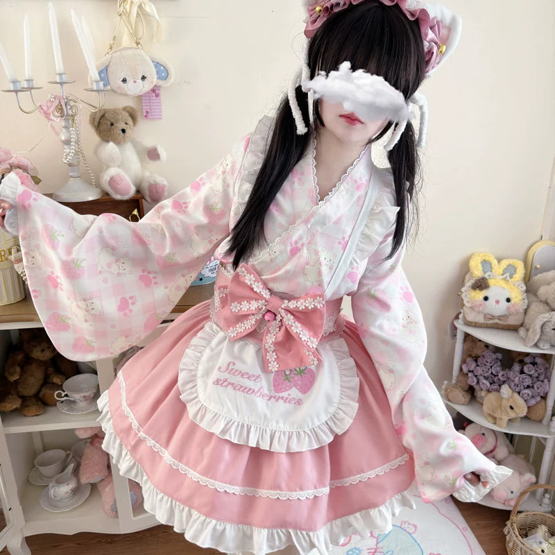 Hanguliang - Han Lolita OP Dress Japanese Style Dress for Summer Wear
