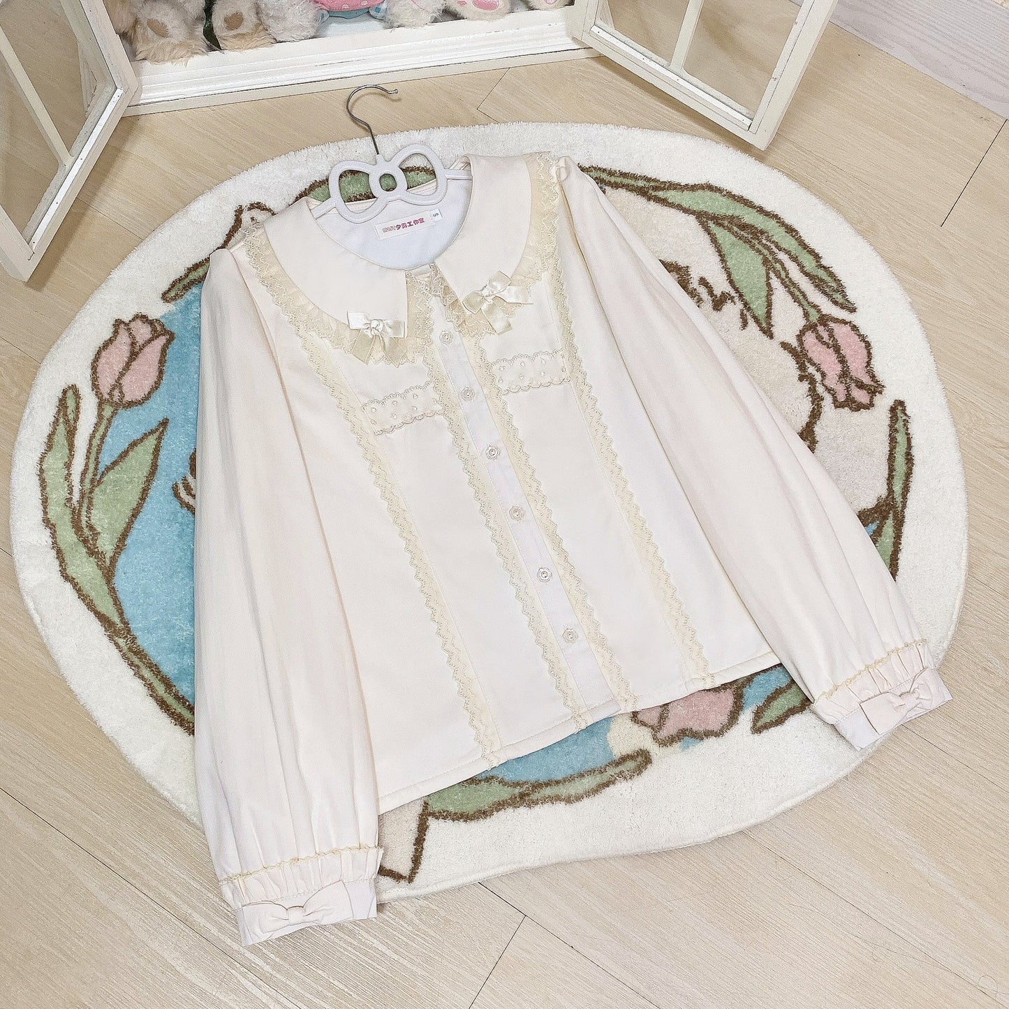 MIST - Grace Deer - Sweet Lolita Blouse with Peter Pan Collar and Long Sleeves