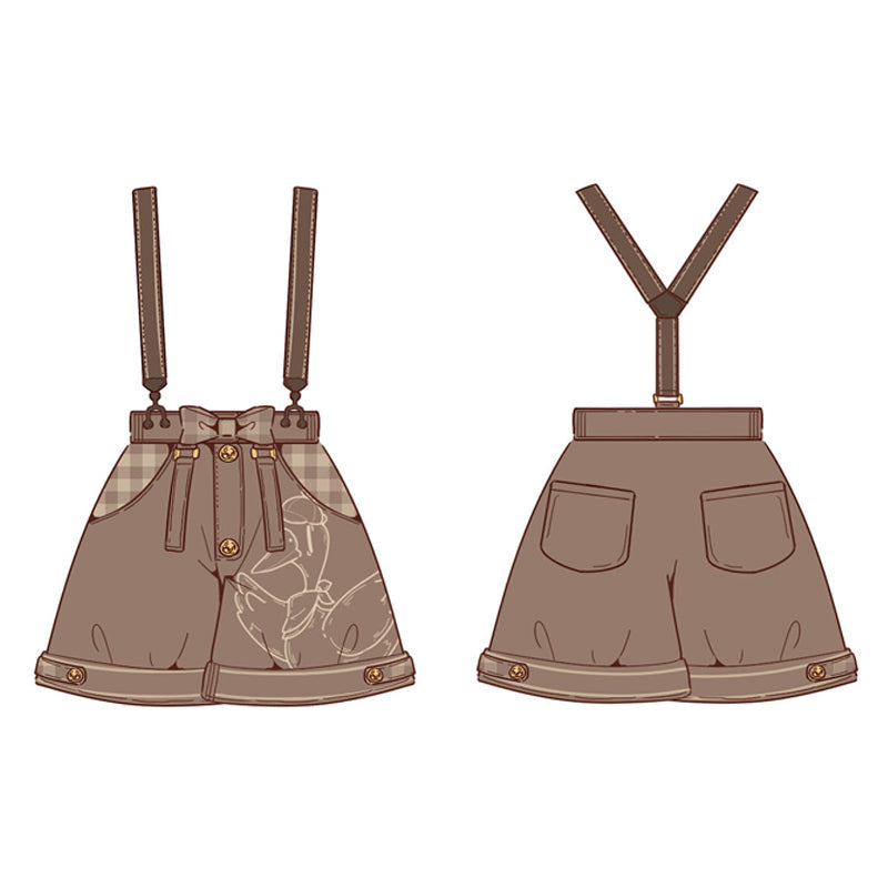 Piggy Bun - Famous Detective Goose - Ouji Lolita Shorts Set, Pockets
