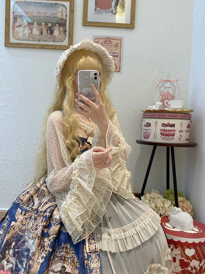 Magic Tea Party - Flower - Classic Lolita Tulle Cardigan with Princess-Sleeves
