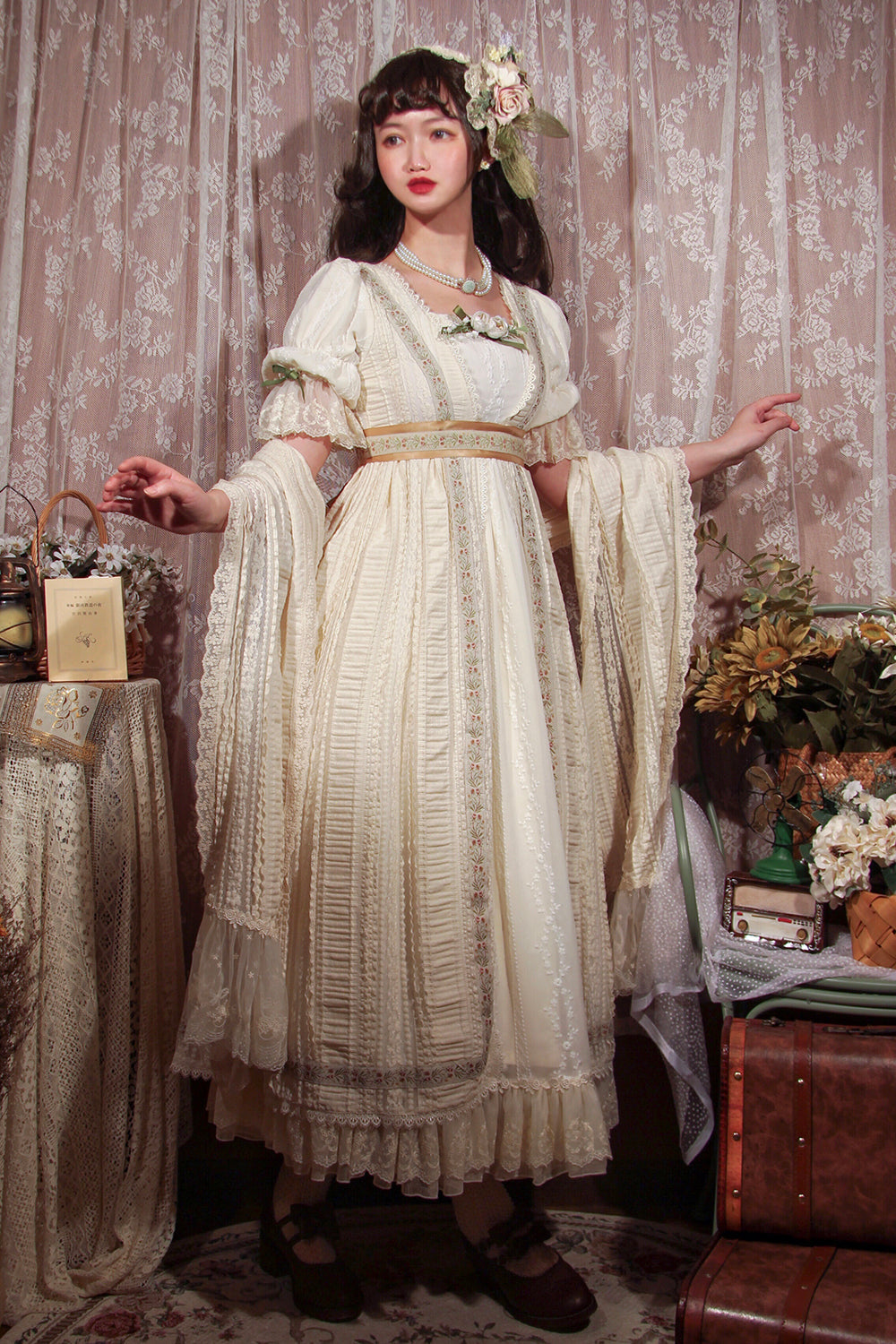 Miss Point - The Sally Gardens - Elegant Lolita Lotus Sleeves OP Dress