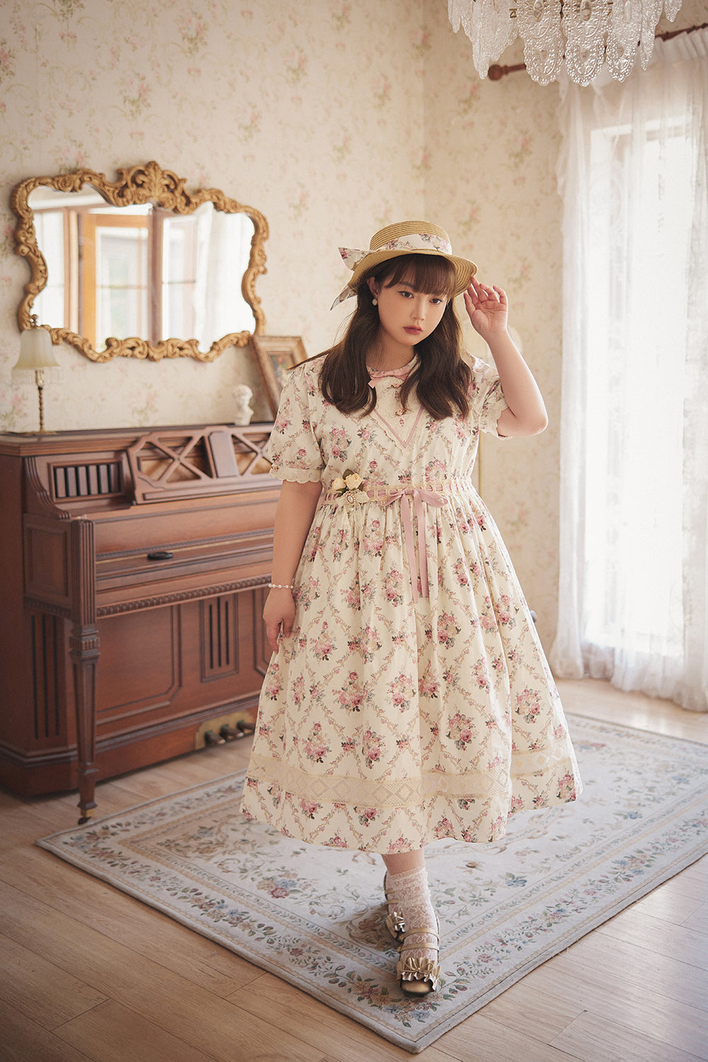 Miss Point - Happy Summer Elegant Lolita Floral OP Dress