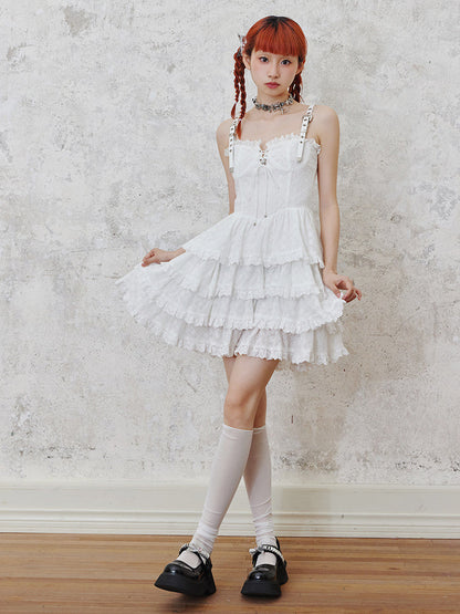 Strap lace cake skirt【s0000002510】