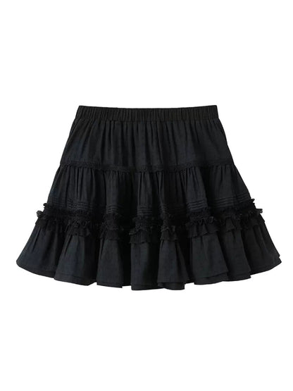 High waist A-line slim skirt【s0000007077】