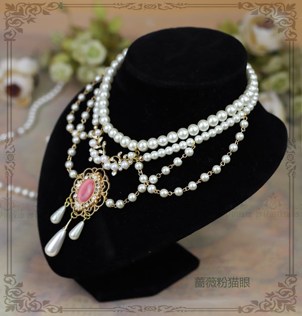 Rose of Sharon - Theresa - Vintage Wedding Lolita Necklace