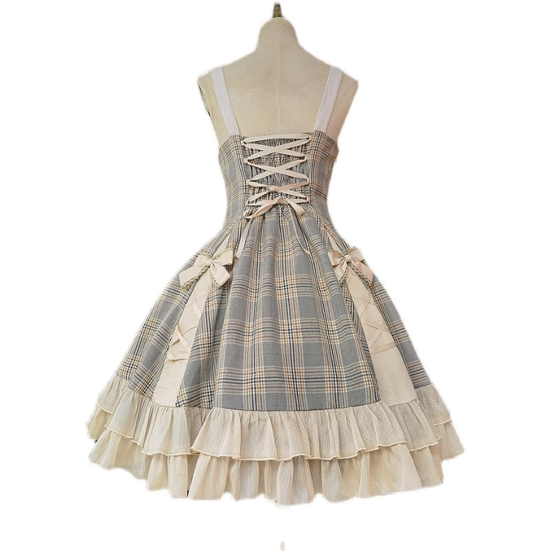 Infanta - Memoirs of Backlight - Elegant Plaid Lolita JSK Dress