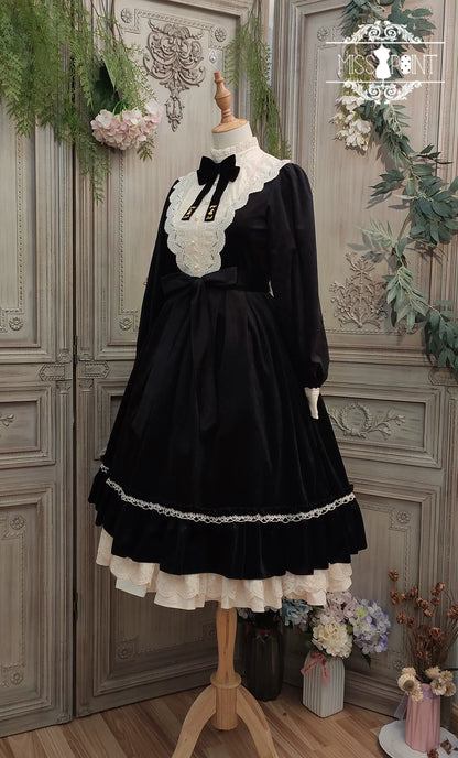 Miss Point - Customized Lolita Dress Vintage Elegant Velvet OP Dress