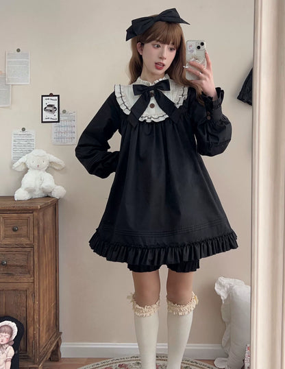 Uncle's Workshop - Lullaby - Cotton Lolita OP Dress Kawaii Lolita Bloomers