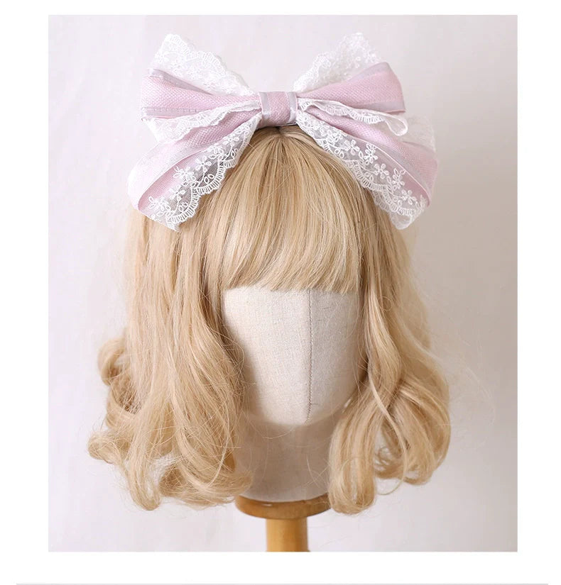 Xiaogui - Sweet Lolita Headdress Pink Handmade Christmas Accessories