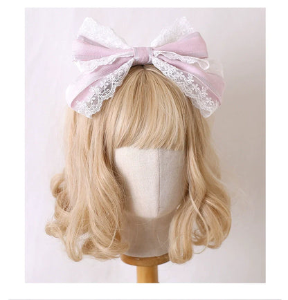 Xiaogui - Sweet Lolita Headdress Pink Handmade Christmas Accessories
