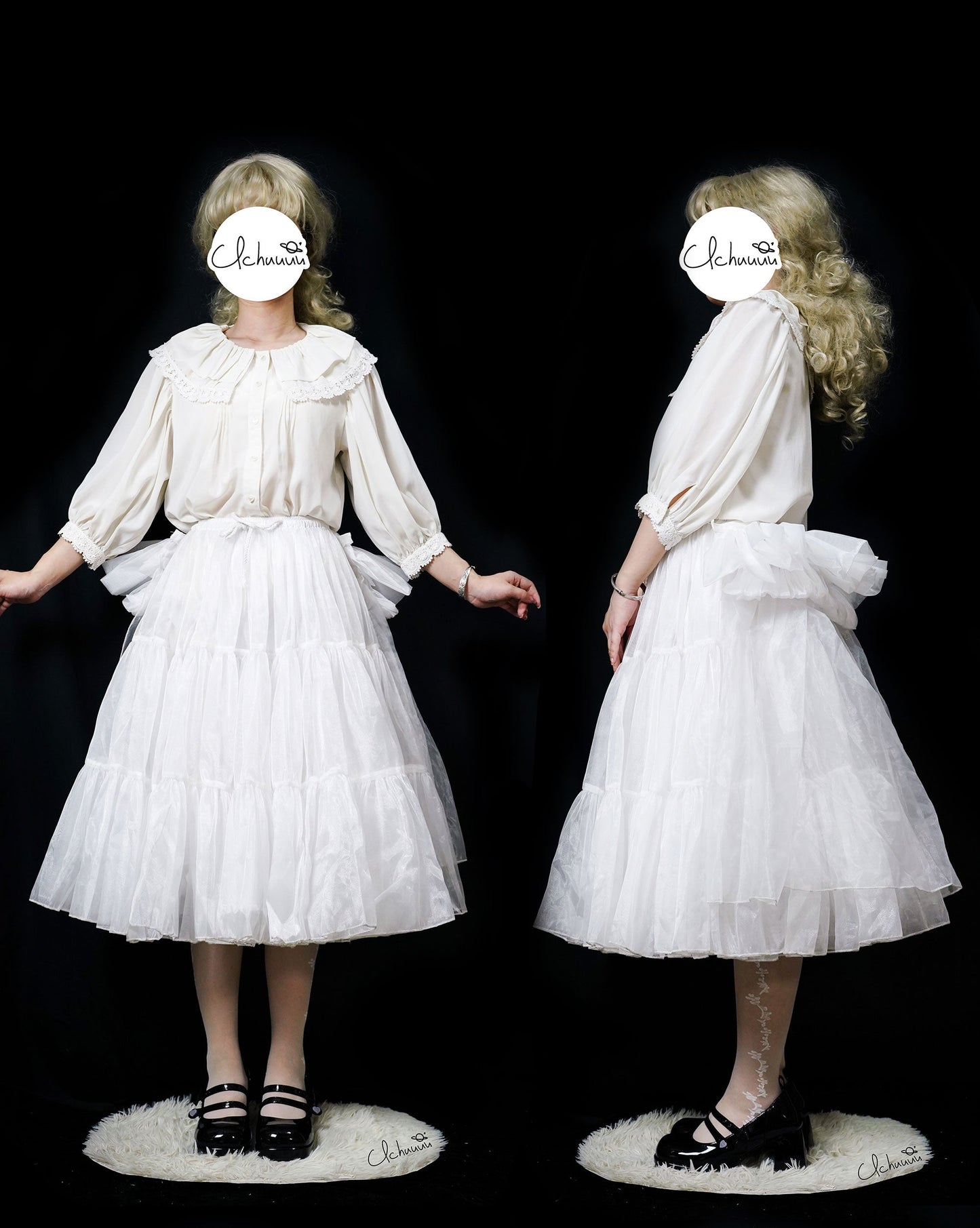 Boguta - Elegant Lolita Hip Petticoat with Detachable Hip Pad